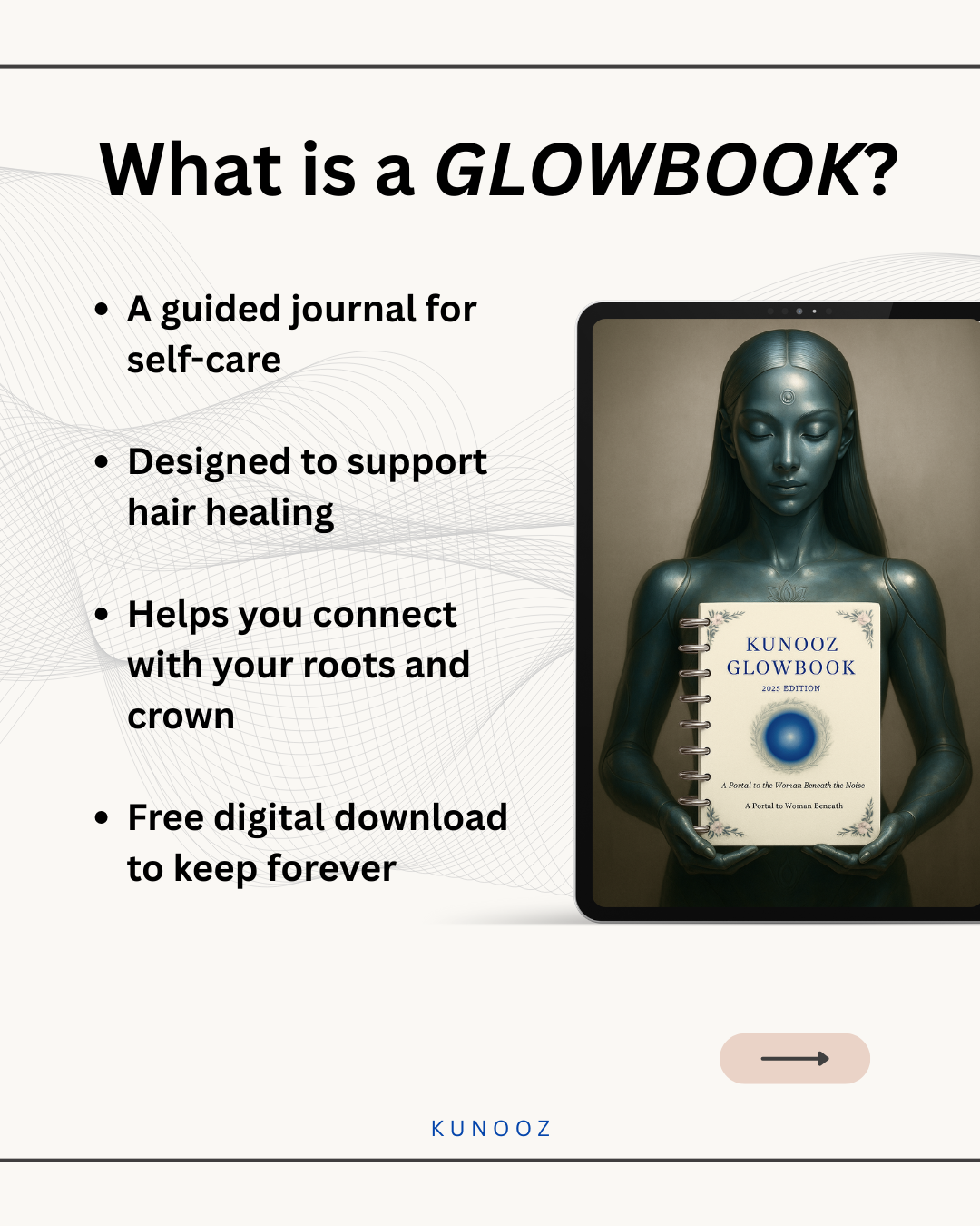 Guided Digital Journal for Hair & Soul – Kunooz Glowbook 2025
