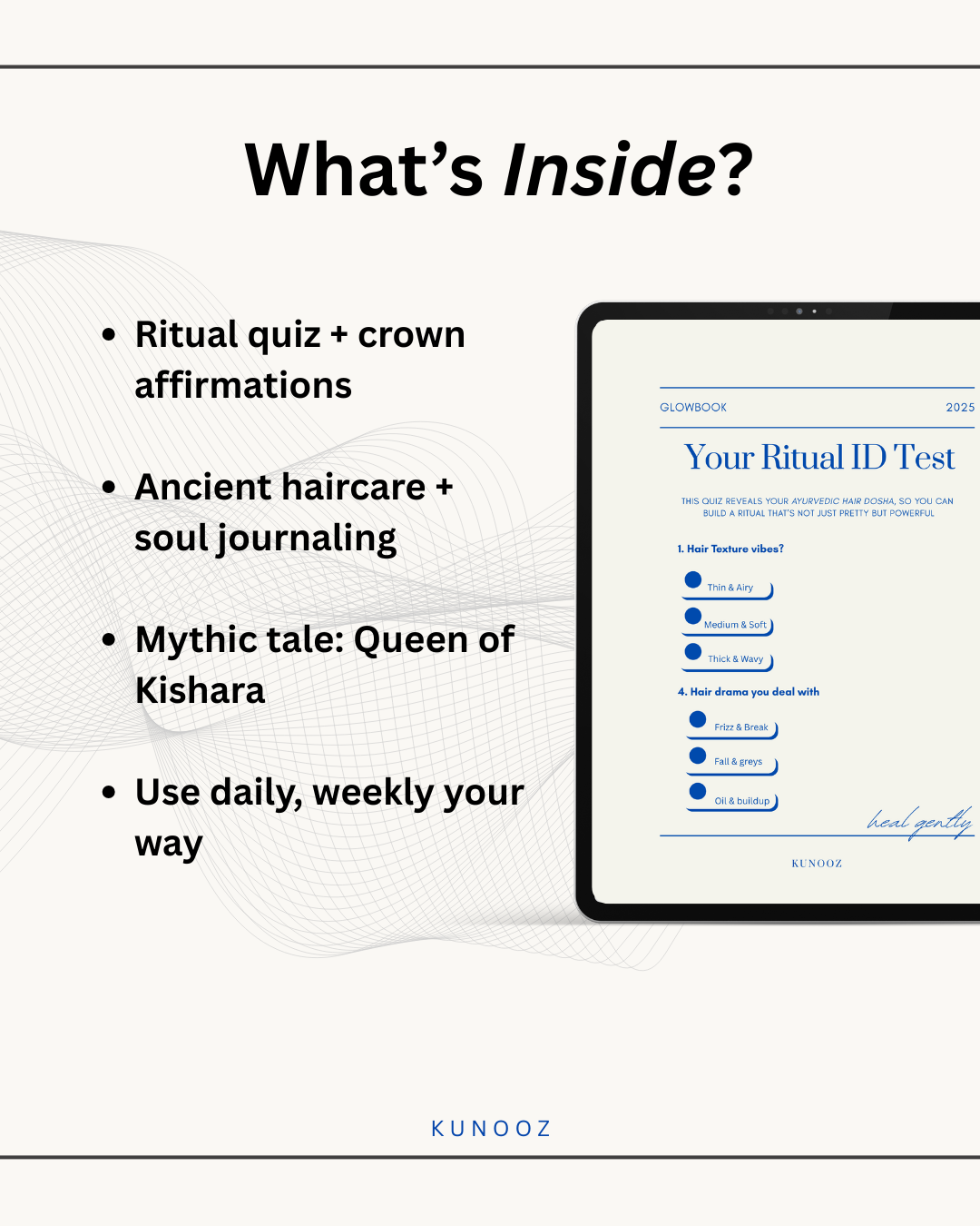 Guided Digital Journal for Hair & Soul – Kunooz Glowbook 2025